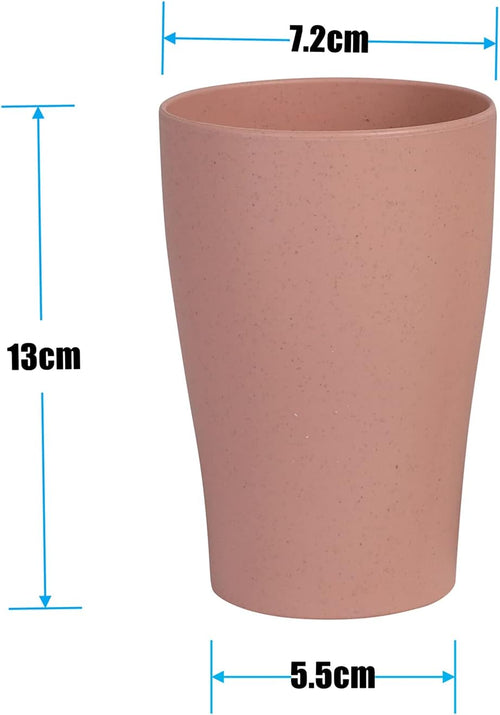 Plastic Drinking Cups 275ml (Set of 4, Assorted Colors) – Lightweight, Unbreakable, Dishwasher-Safe Tumblers for Water, Juice, and Cocktails; Portable for Camping