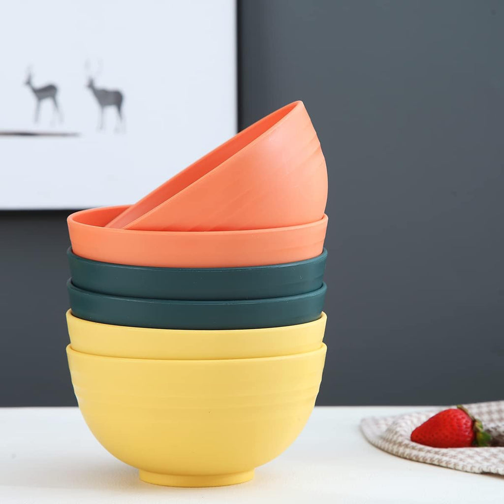 Plastic Cereal Bowl, 760 ml, Pack of 8, Unbreakable and Lightweight Bowl, Soup Bowl, BPA Free, Dishwasher Safe
