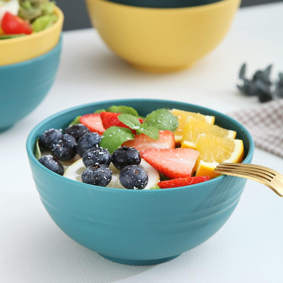 Plastic Cereal Bowl, 760 ml, Pack of 8, Unbreakable and Lightweight Bowl, Soup Bowl, BPA Free, Dishwasher Safe