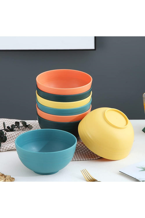 Plastic Cereal Bowl, 760 ml, Pack of 8, Unbreakable and Lightweight Bowl, Soup Bowl, BPA Free, Dishwasher Safe