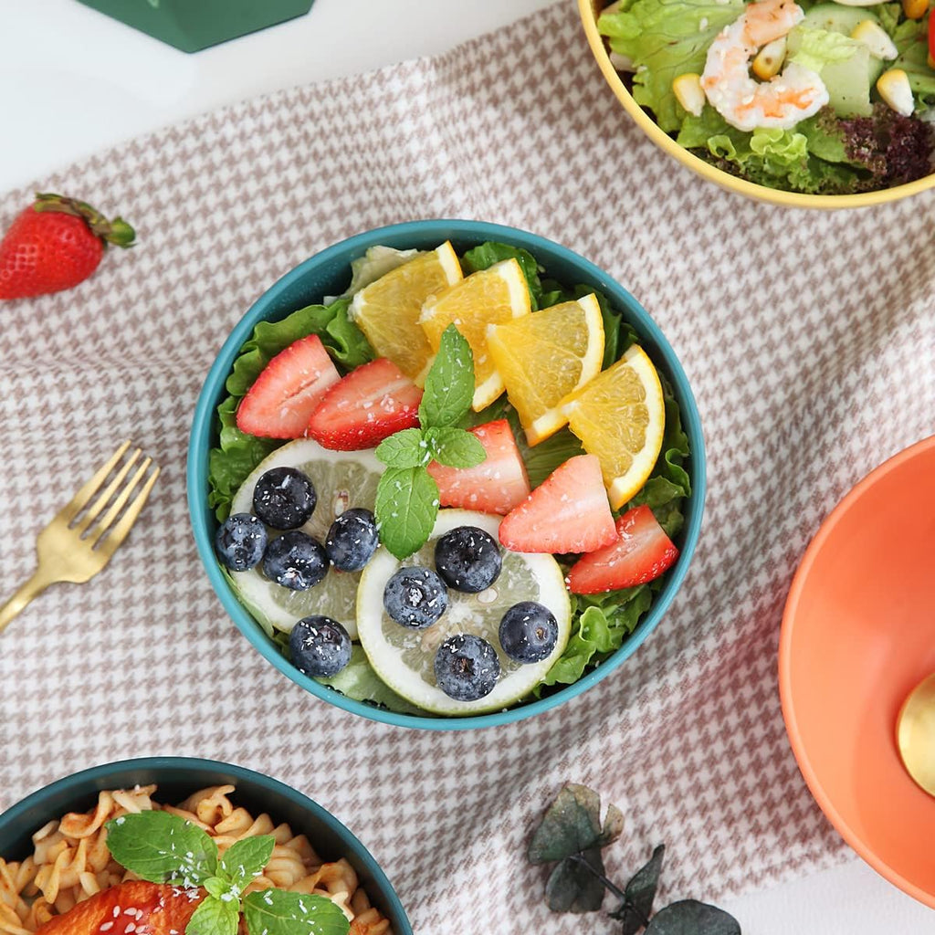 Plastic Cereal Bowl, 760 ml, Pack of 8, Unbreakable and Lightweight Bowl, Soup Bowl, BPA Free, Dishwasher Safe