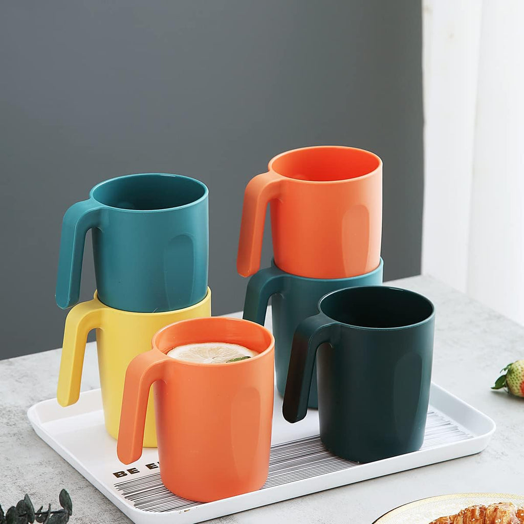 8-Piece Plastic Cup Set – Unbreakable and Reusable; Lightweight Travel Coffee Cups & Espresso Cups; Easy to Carry and Clean; Microwave-Safe, BPA-Free, and Dishwasher-Safe.