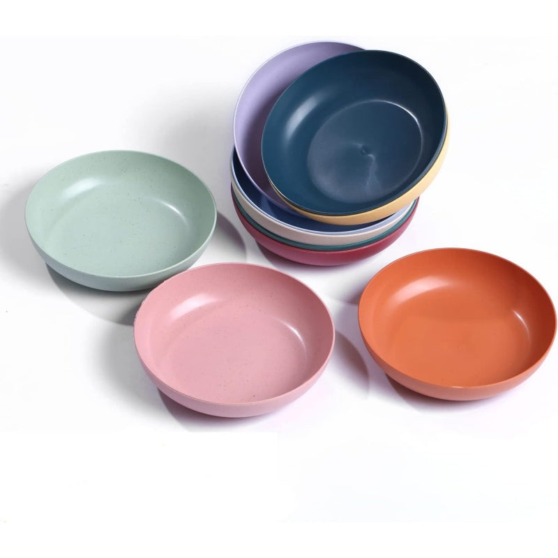 Set of 10 Lightweight Plastic Plates (14 cm) – Small Appetizer Set | Unbreakable, Reusable, Non-toxic, Dishwasher & Microwave Safe – Ideal for Kitchen, Home, Travel & Camping