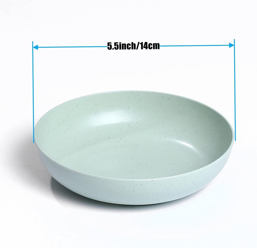 Set of 10 Lightweight Plastic Plates (14 cm) – Small Appetizer Set | Unbreakable, Reusable, Non-toxic, Dishwasher & Microwave Safe – Ideal for Kitchen, Home, Travel & Camping